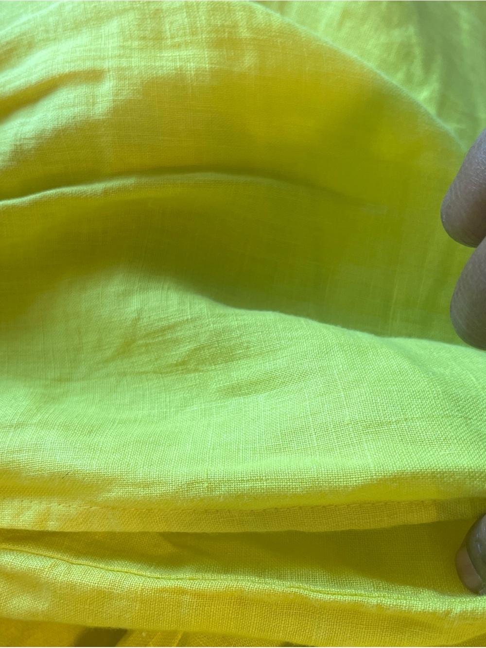 bryn Walker Wide-Leg Elastic Waist Linen Pants in Yellow With Pockets đź’Ż Linen - Picture 8 of 9